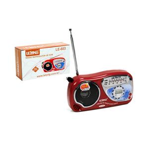 Rádio De Som Am/Fm/Tv Com Relógio Vermelho Le-603 LE- 603 lelong