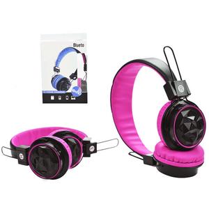 Headphone Bluetooth Entrada P2 Sd Card Fm Mp3 Rosa KP-424 KNUP