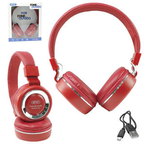 Headphone Fone Ouvido Vermelho Kp-422 KP-422 KNUP