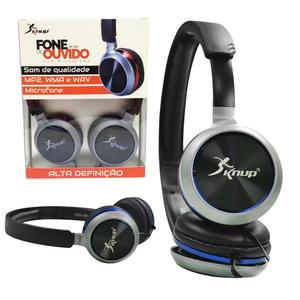 Headphone Fone Ouvido Kp-423 Extra Bass Azul KP-423 KNUP