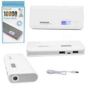 Carregador Portatil Universal Power Bank 10000Mah Branco PINENG PN-968 PN-968 PINENG