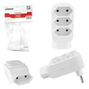 Adaptador De Tomada Bipolar Com 4 Tomadas Bivolt Inmetro XTRAD SL6011 XTRAD