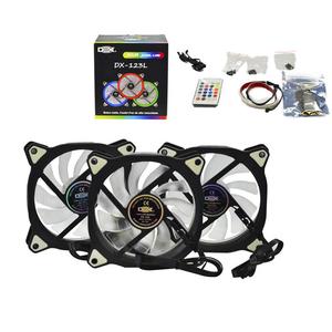 Kit 3 Cooler Led 120Mm RGB Com 1 Fita Led E Controle DX-123L DX-123L DEX