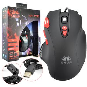 Mouse Gamer Usb Led 2400 Dpi 7 Botões Vermelho Kp-V31 KP-V31 KNUP