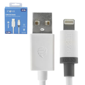 Cabo USB Lightning para Iphone 1.2 Metros Branco 3.1A CBO-5965 INOVA