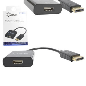 Conversor Displayport Para HDMI Fêmea 23 Centímetros Preto LOTUS LT-222 LT-222 LOTUS