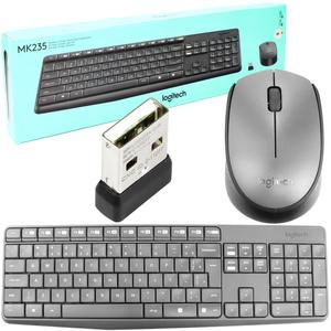 Teclado E Mouse Logitech Mk235 Sem Fio Abnt 2, Cinza MK235 LOGITECH