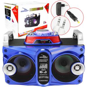 Caixa De Som Bluetooth Amplificada Sub Dj Usb Sd Fm Mic 40W Rms Azul D-BH2705 GRASEP