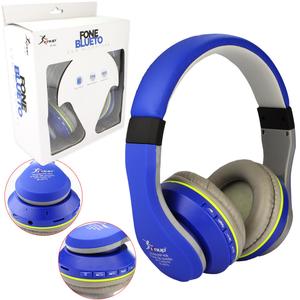 Headphone Bluetooth Fm E Cartão Sd Dobravel Azul KP-409 KNUP