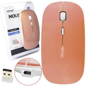 Mouse Wireless 10 Metros 1600 Dpi Recarregável Dourado Knup G21 G21 KNUP