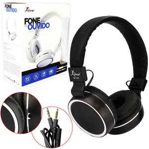 Headphone Com Microfone P2 Dobravel Preto KP-421 KNUP