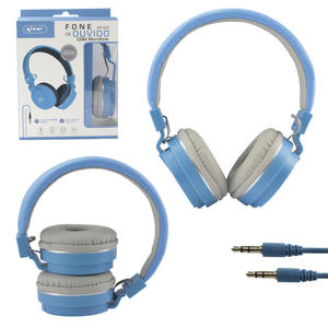 Headphone Fone Com Microfone P2 Azul Kp-428 KP-428 KNUP