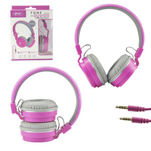 Headphone Fone Com Microfone P2 Rosa Kp-428 KP-428 KNUP