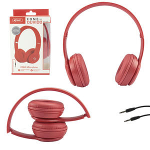 Headphone Fone de Ouvido P2 Vermelho KP-429 KP-429 KNUP