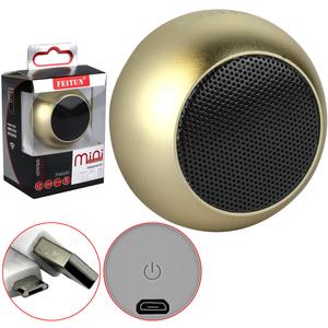 Caixa De Som Bluetooth Mini Speaker Feitun 3W Dourada Fn-0006 FN0006 GENERICO