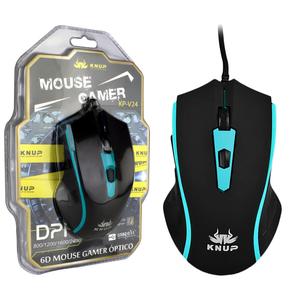 Mouse Gamer 2400 Dpi 6 Botões Azul Knup KP-V24 KP-V24 KNUP