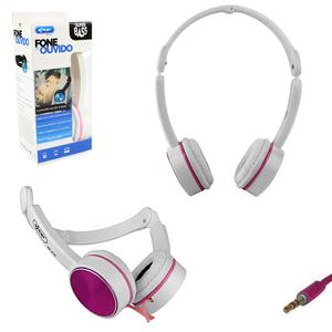 Headphone Super Bass Rosa Knup Kp-412 KP-412 KNUP