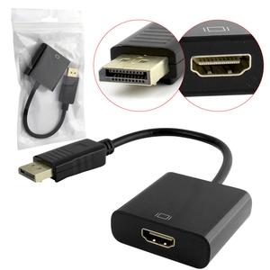 Conversor Displayport Para Hdmi Femea 23 Centimetros Preto DISPLAYPORT GENERICO