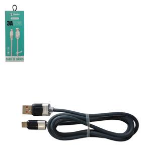 Cabo USB-C 1.20 Metros USB Preto 3A CB-TPC-670 SHINKA