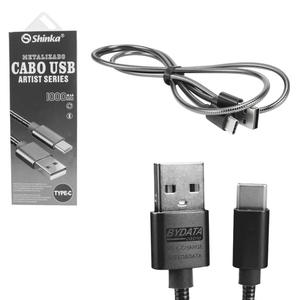 Cabo USB-C 1 Metro 2.1A USB Preto SHINKA SJX-II-TPC SJX-II-TPC SHINKA