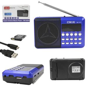 Mini Radio FM USB 3W SD Card Azul J-31A J-31 ALTOMEX