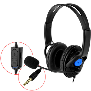 Headphone Com Microfone Para Ps Pc Plug P2 Com Ajuate De Volume Preto OEM SAQUINHO DEX