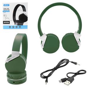 Headphone com Microfone Bluetooth SD Card Bass Vibration Verde KNUP KP-453 KP-453 KNUP