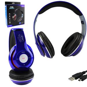 Headphone Bluetooth 2.4 P2 SD Card FM Mp3 Azul KNUP KP-415 KP-415 KNUP