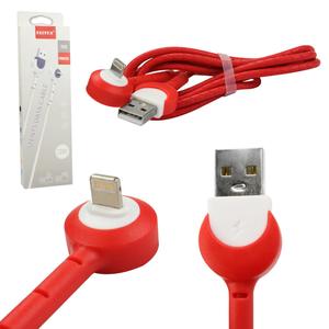 Cabo De Iphone Para USB 2.1A Em L 1 Metro Vermelho e Branco FD0222 IOS FD0222 IOS GENERICO