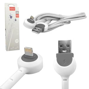 Cabo De Iphone Para USB 2.1A Em L 1 Metro Branco e Cinza FD0222 IOS FD0222 IOS GENERICO