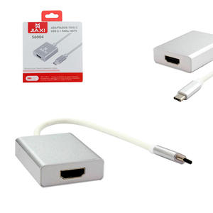 Adaptador Type-C para HDMI Full HD 4K 12 Centímetros Cinza 56004 GENERICO