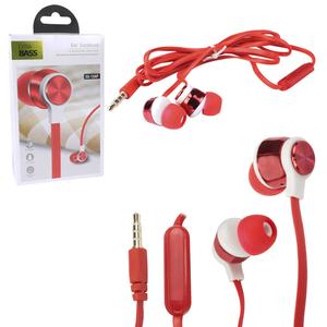 Fone de Ouvido Intra-Auricular Com Microfone Extra Bass Vermelho Shinka EX-15AP EX-15AP SHINKA