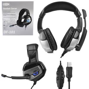 Headphone Gamer USB 7.1 Com Microfone Com Led Azul Dex DF-101 DF-101 DEX