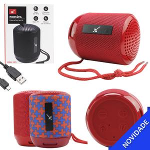 Mini Caixa de Som Portátil 5W Sem Fio Bluetooth Speaker 120HZ-20KHZ Tecido Vermelho XTRAD XDG-129 XDG-129 XTRAD