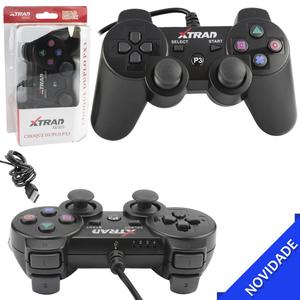 Controle Para PS3 e PC com Dual Shock Com Fio XTRAD XD323 XD323 XTRAD