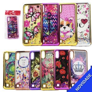 Capa Protetora Para Celular Samsung A10 Com Glitter Diversas Cores CAPA A10 GENERICO