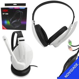 Headphone Com Microfone P2 Para Pc E Notebook Branco DEX DF-300BR DF-300 DEX