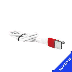 Cabo USB Para V8 2.4A 1 Metro Branco Sem Embalagem CABO V8 GENERICA