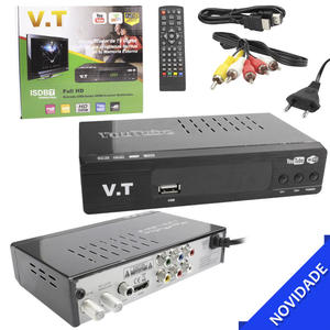 Conversor De TV Sinal Digital ISDB-T Box Full HD HDMI RCA USB Receptor Gravador Digital MP3 WMA 1080P V.T ISDBT GENERICO