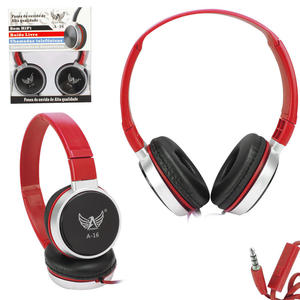 Headphone Com Microfone Som Hifi Vermelho A-16 ALTOMEX