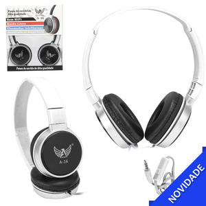 Headphone Com Microfone Som Hifi Branco A-16 ALTOMEX