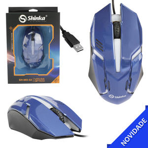 Mouse Gamer Óptico com Fio 1600 dPi Azul SHINKA SH-MO-52 SH-MO-52 SHINKA