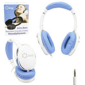 Headphone EXTRA BASS Com Microfone Branco e Azul LOTUS LT-199 LT-199 LOTUS