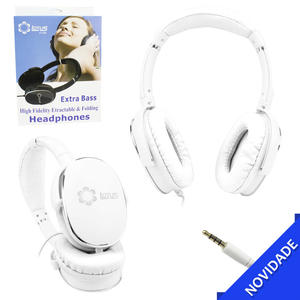 Headphone EXTRA BASS Com Microfone Branco LOTUS LT-199 LT-199 LOTUS