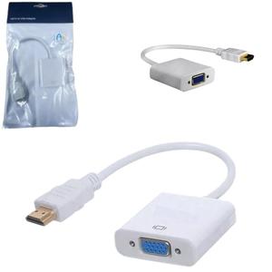 Cabo Conversor HDMI Macho Para VGA Fêmea Para Tv Pc Xbox360 Notebook Com 22 centímetro Branco hdmi/vga ANXIN