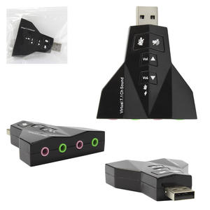 Adaptador USB De Som 7.1 Com 2 Entradas Para Fone E Microfone USB Saquinho ADAPTADOR DE SOM GENERICO