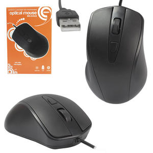 Mouse Óptico 1000Dpi Design Ergonômico USB 1,10 Metros Preto K-MEX MO-D433 MO-D433 KMEX