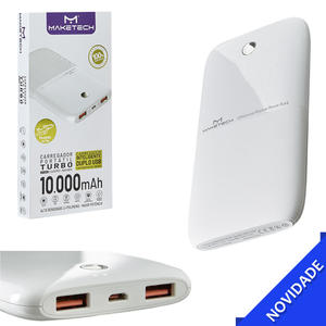 Carregador Portátil 2 Entradas USB 2.0A 10.000 mAh Saida 2.1A MAKE TECH BT1009 BT1009 MAKETECH