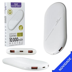 Carregador Portátil 2 Entradas USB 2.0A 10.000 mAh Saida 2.0A MAKE TECH BT1001 BT1001 MAKETECH