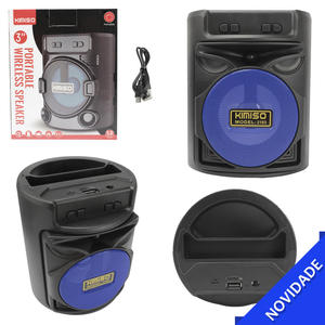 Mini Caixa de Som Bluetooth 3W Com Entrada SD CARD FM e USB Azul KIMISO KMS-2183 KMS-2183 GENERICO